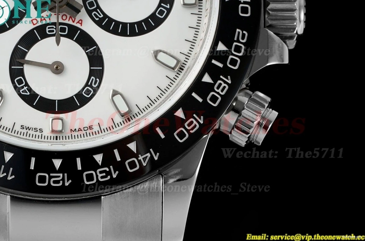 White 40mm SS JDF 116500 A7750 Dial SS Daytona 0401